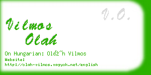 vilmos olah business card